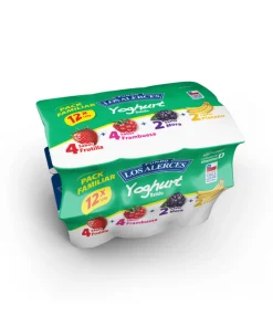 Pack De Yoghurt Los Alerces Surtido 4 Sabores, 12 Unidades De 120g.