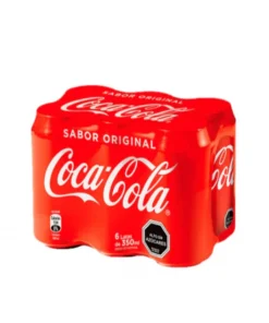 Bebida Coca Cola Original Lata, Pack De 6 Unid. X 350cc.