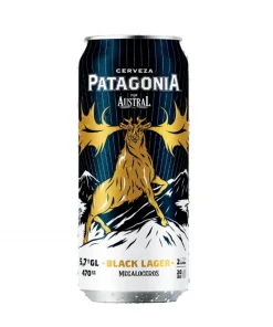 Cerveza Austral Patagonia Black Lager 5.3°, 470cc.