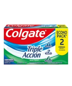 Crema Dental Colgate Triple Action 2 X 80ml, 160 Ml.