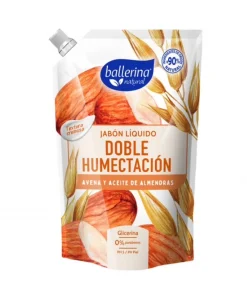 Jabón Líquido Ballerina Avena Y Aceite De Almendras Doble Humectación, 750ml