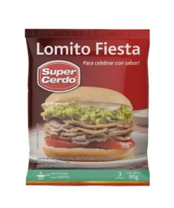 Lomito Fiesta Super Cerdo Congelado, 90g.
