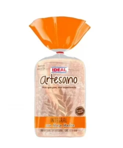 Pan De Molde Artesano Integral Ideal, 600g.