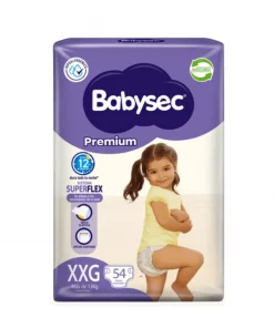 Pañales Babysec Premium Talla Xxg, 54 Unid.