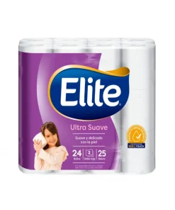 Papel Higiénico Elite Doble Hoja Ultra 25 Mts. X 24 Unid.       