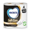 Papel Higiénico Favorita Soft Care Doble Hoja 50 Mts. X 4 Unid.
