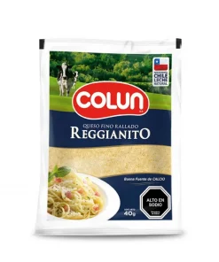 Queso Fino Rallado Reggianito Colun Sobre, 40g.