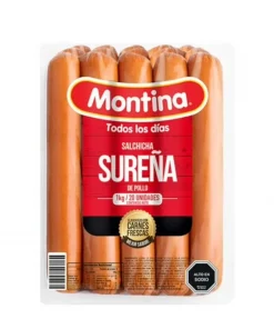 Salchicha Sureña De Pollo Montina 20 Unid, 1 Kg.