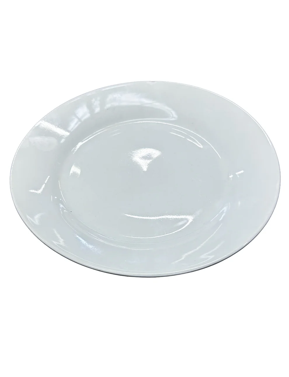 Plato Llano De Loza Blanco Clásico 22,6cm