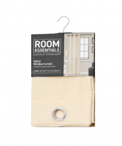 Cortinas Visillo Beige Room Essentials 134.5 X 228.5 Cm