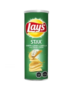 Papas Fritas Lay´s Stax Crema Y Cebolla Tarro, 134g