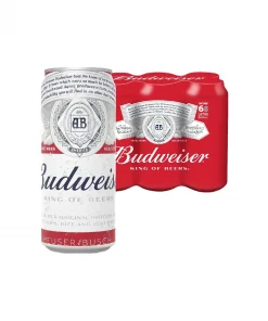 Cerveza Budweiser 5°, Pack Lata 473cc X 6 Un.