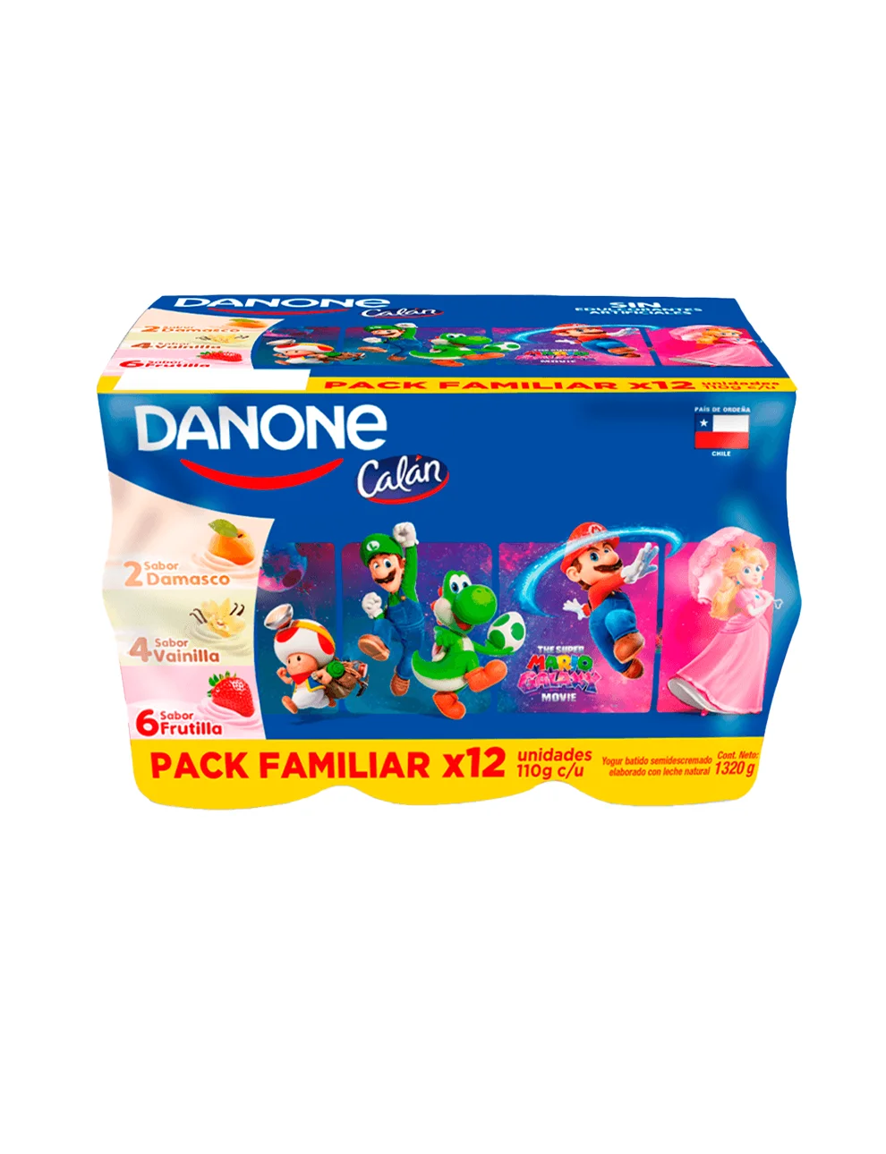 Pack De Yoghurt Calán Surtido Danone, 12 Un X 110g. Pack De Yoghurt Calán Surtido Danone, 12 Un X 110g.