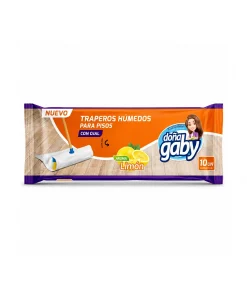 Trapero Húmedo Con Aroma A Limón Doña Gaby, 10 Unidades
