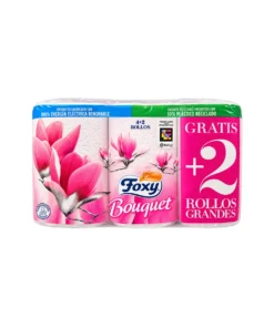Papel Higiénico Foxy Bouquet Color 3 Capas, 4+2 Unid. 21.6 Mts.