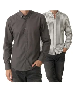 Camisa De Varón Pravo Manga Larga Color Unidad