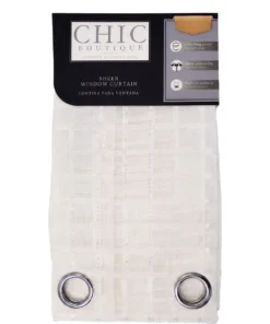 Visillo Con Diseño A Cuadros Chic Boutique 135 X 240 Cm